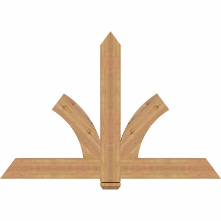 Ekena Millwork Redmond Smooth Timber Gable Bracket, Western Red Cedar, 60"W x 40"H x 1 1/2"D x 5 1/2"F, 16/12 Pitch GBW060X40X0206RED00SWR